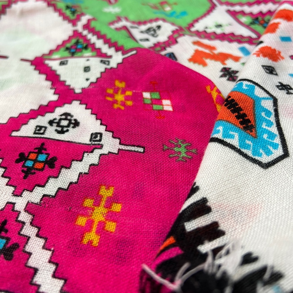 Vintage Aztec South Western Patterned Scarf - Picture 5 of 5